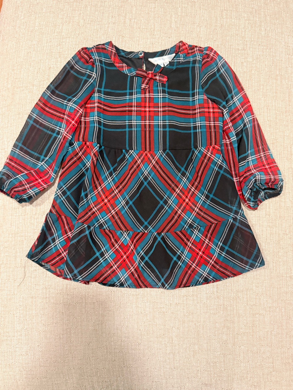 Draper James Girls Red and Blue Plaid Dress